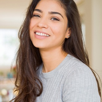 Woman with beautiful teeth smiling